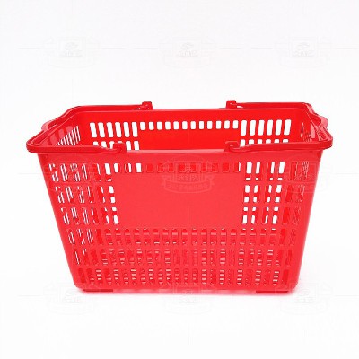 Shopping basket (plastic handle red)